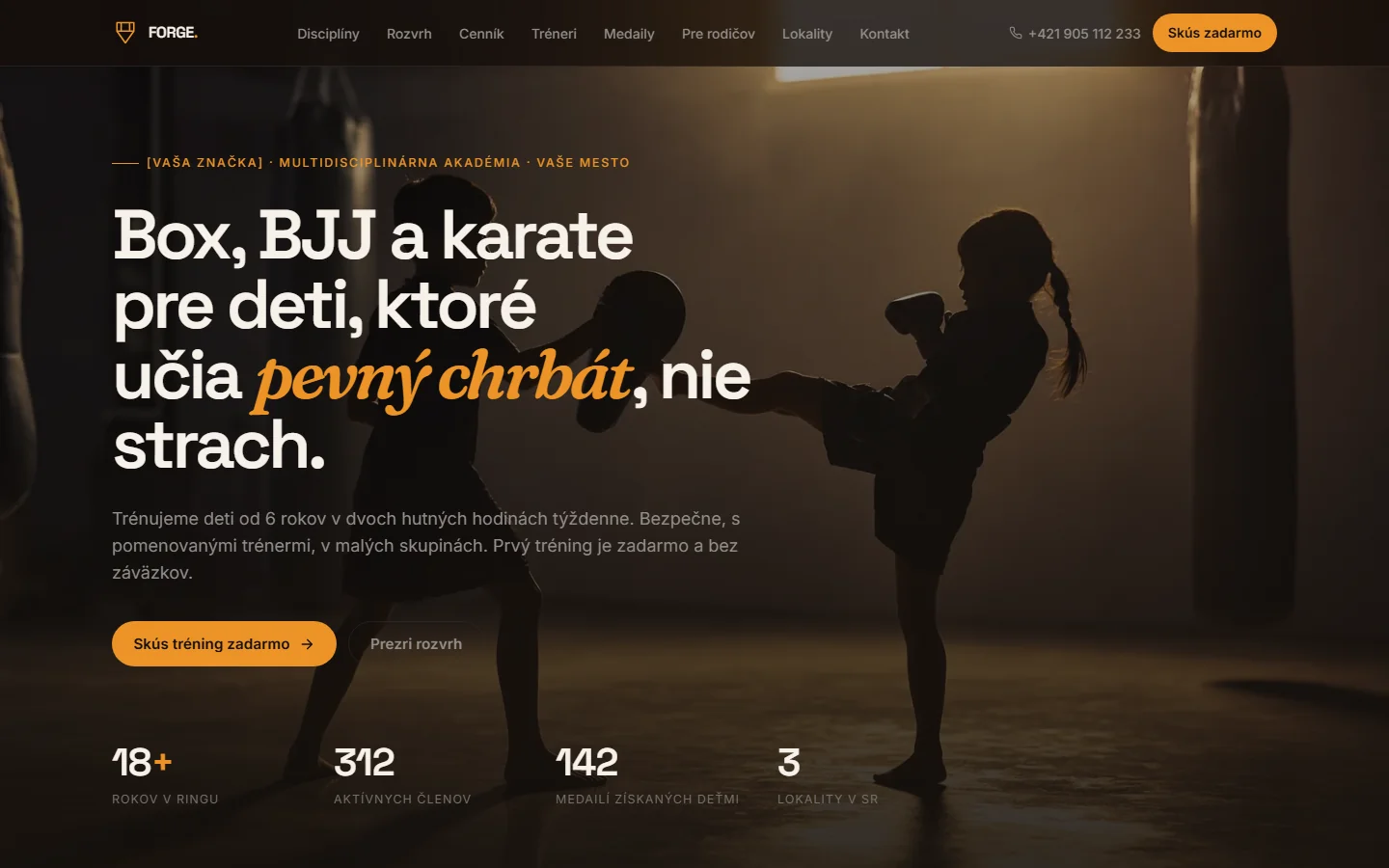 Forge Combat Academy — bojové umenia pre deti — preview