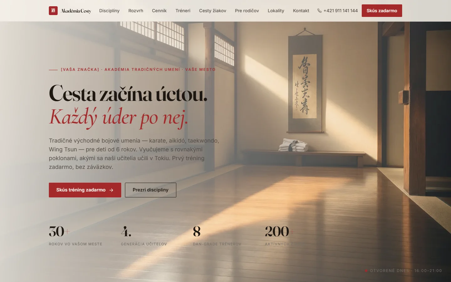 Akadémia tradičných umení — šablóna