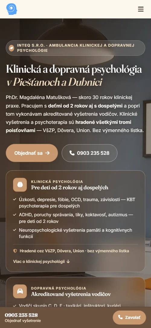 klinicka-psychologia.sk mobilná verzia